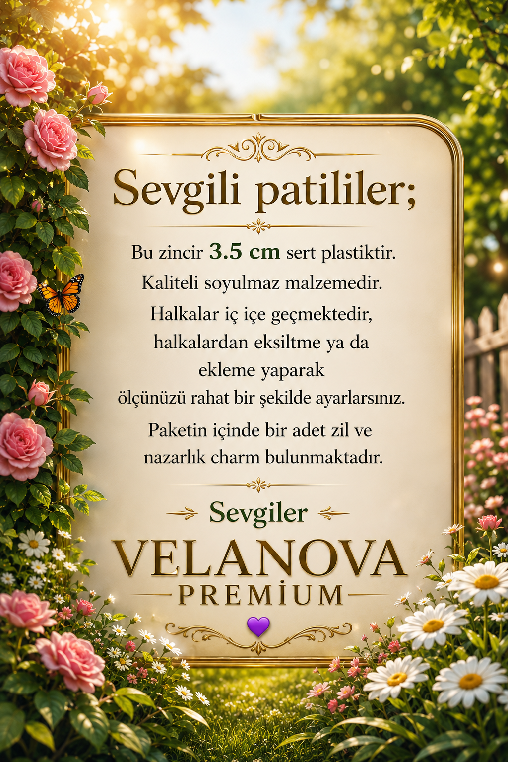 TAŞLI KALIN ZİNCİR TASMA